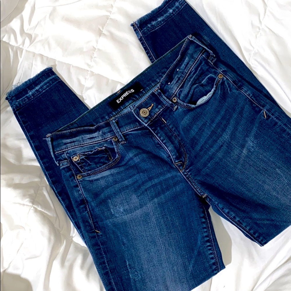 Express Repreve Skinny Ankle Legging Jeans